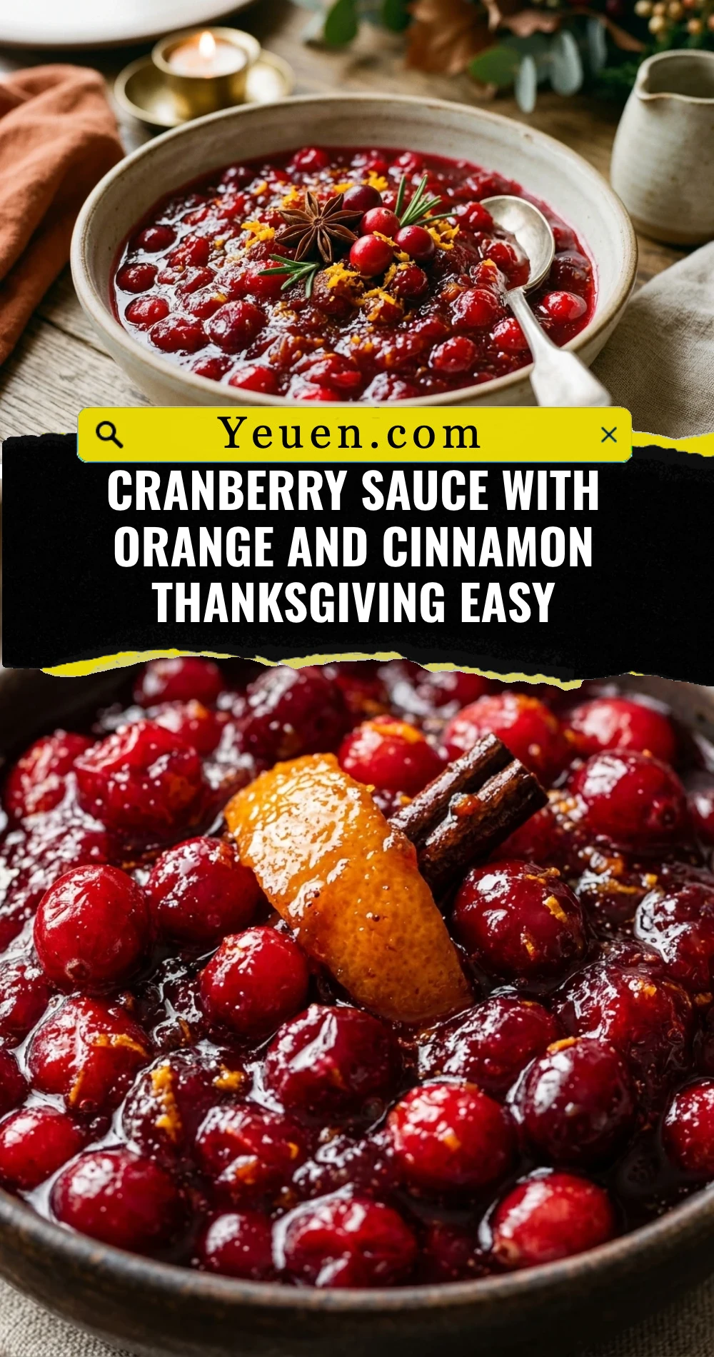 Cranberry Sauce With Orange And Cinnamon Thanksgiving Easy