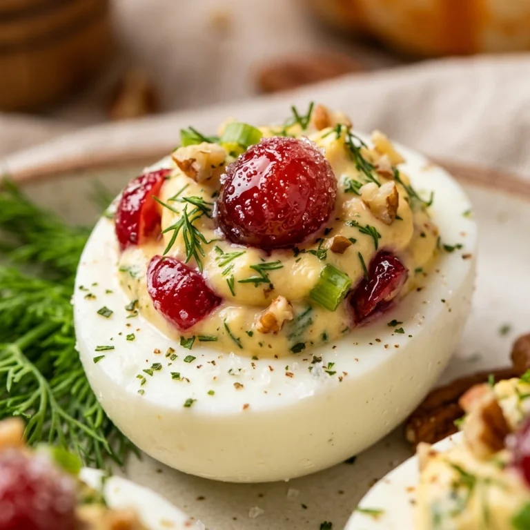 Cranberry Thanksgiving Deviled Eggs
