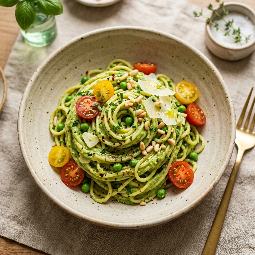 Creamy Avocado Pasta Healthy And Ready In 10 Min