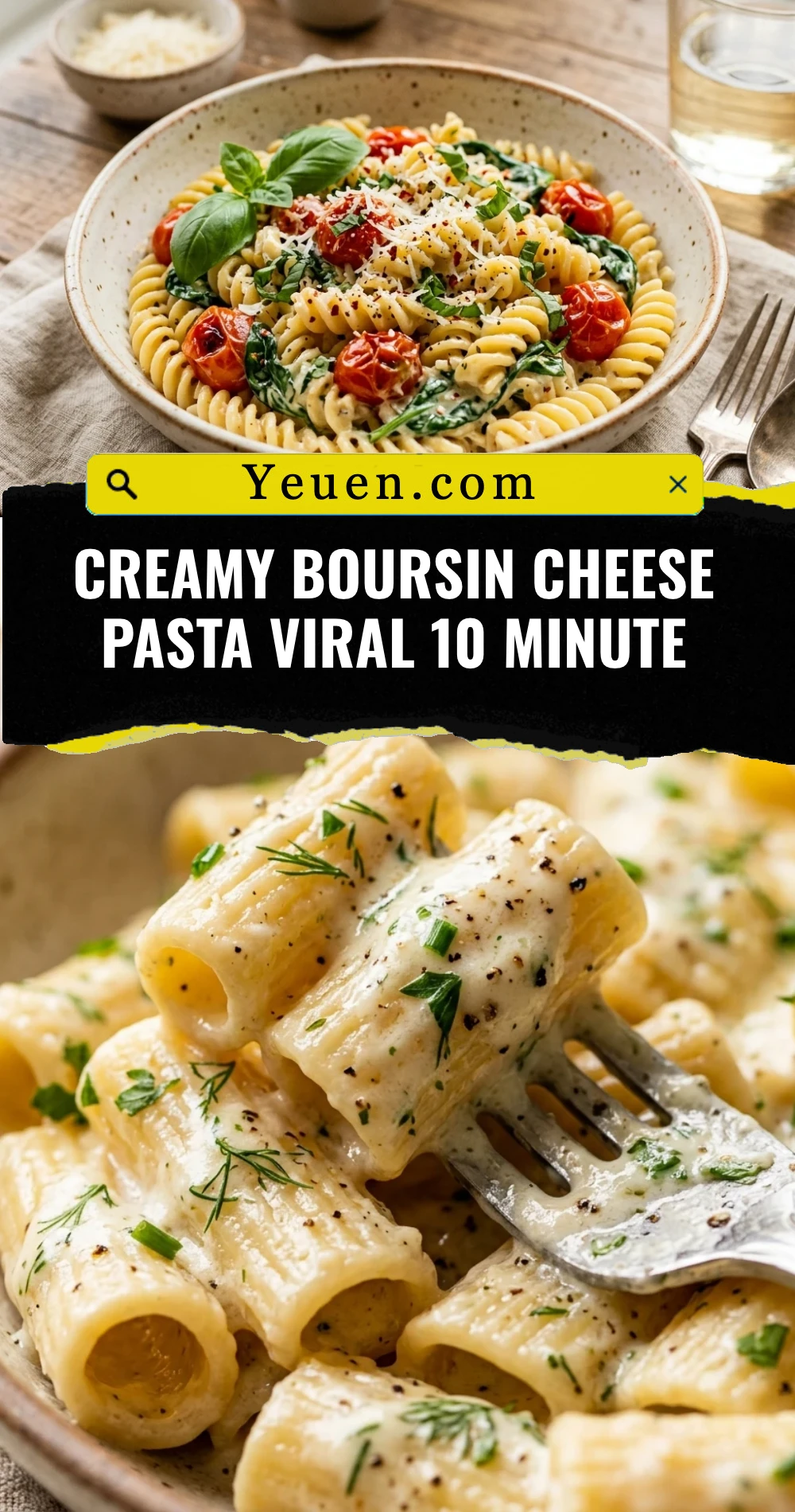 Creamy Boursin Cheese Pasta Viral 10 Minute