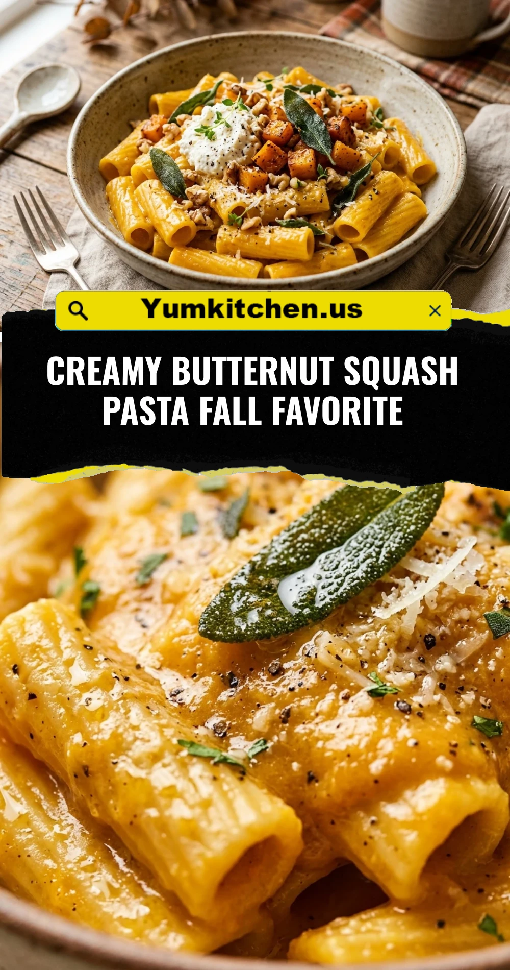 Creamy Butternut Squash Pasta Fall Favorite