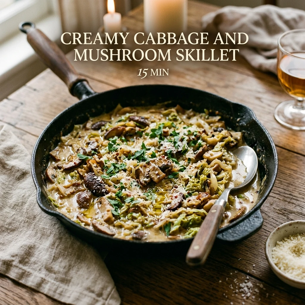 Creamy Cabbage And Mushroom Skillet 15 Min