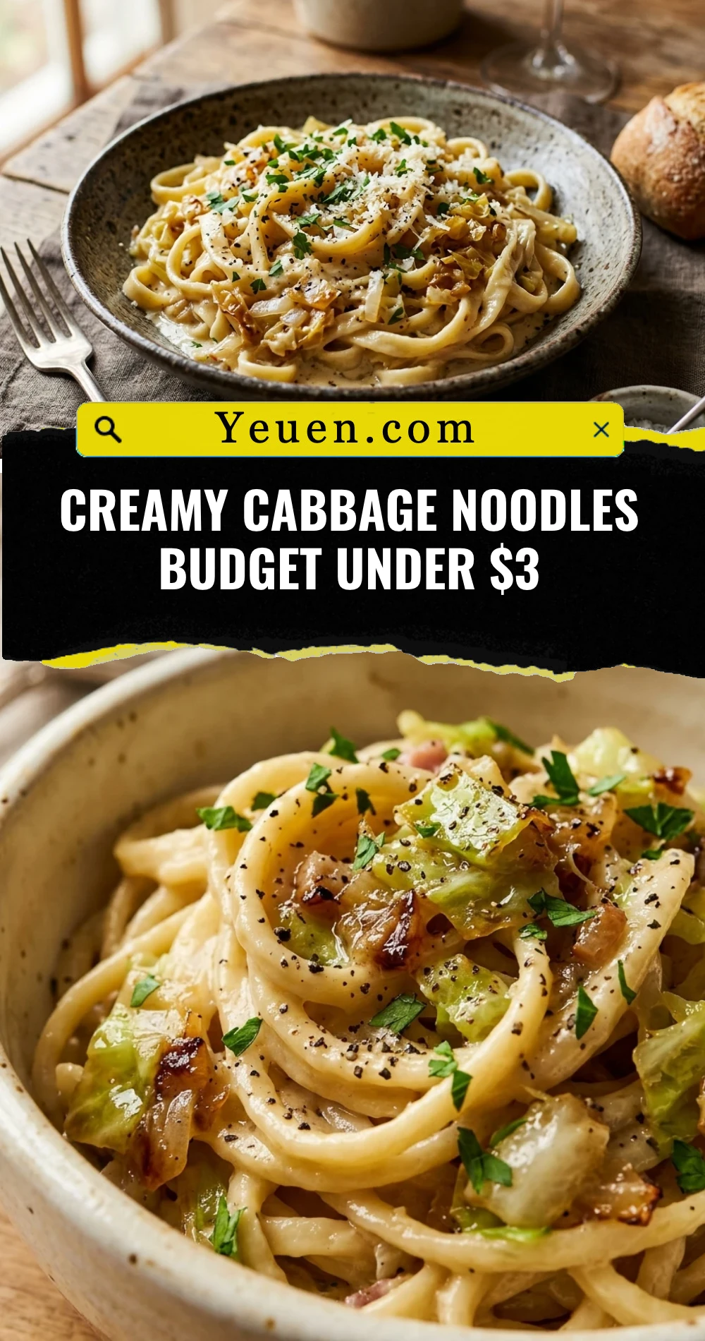Creamy Cabbage Noodles Budget Under $3