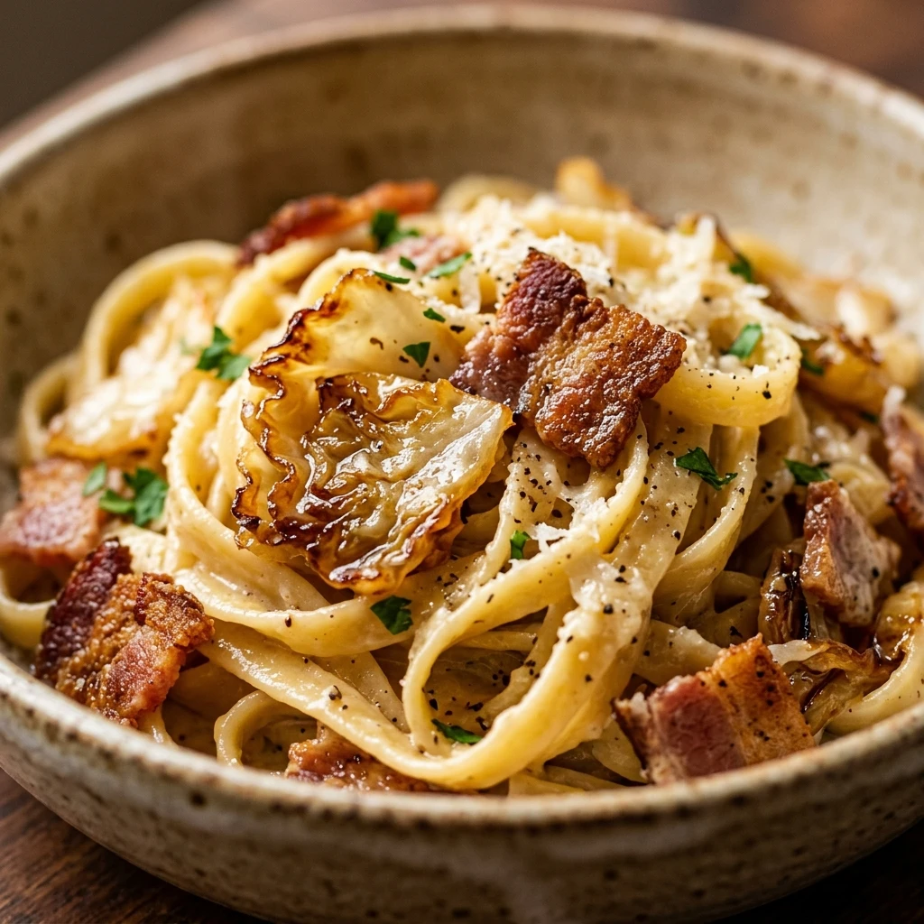 Creamy Cabbage Pasta With Bacon Budget