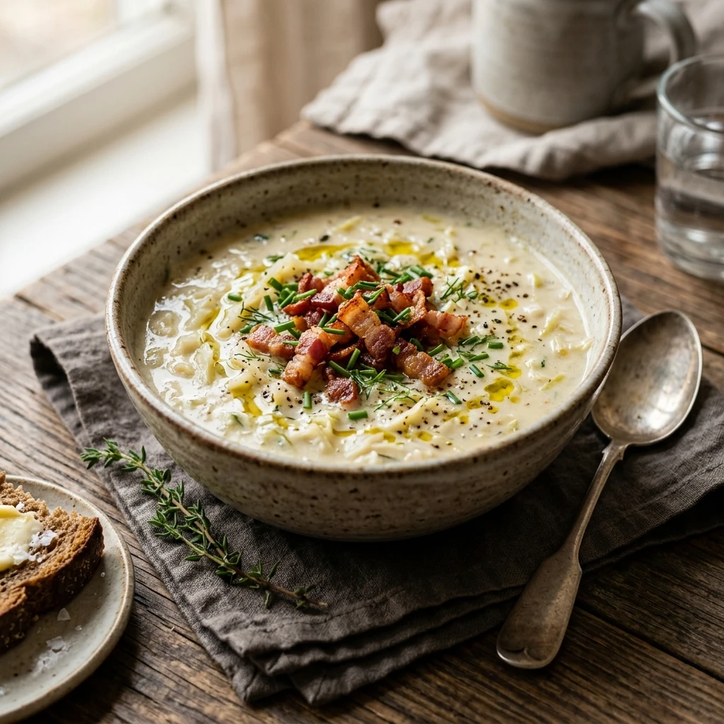 Creamy Cabbage Soup With Bacon Cozy 20 Min