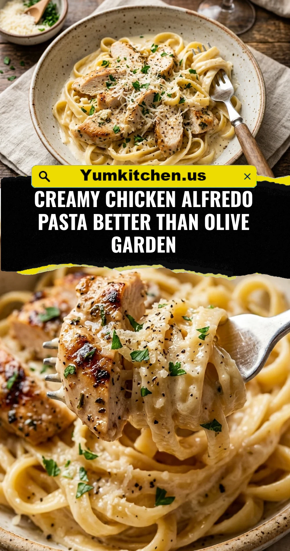 Creamy Chicken Alfredo Pasta Better Than Olive Garden