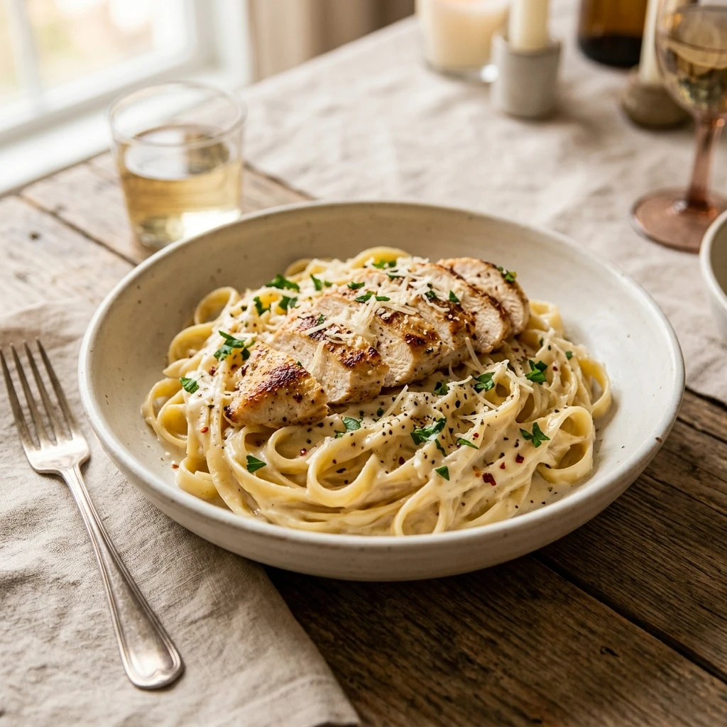 Creamy Chicken Alfredo Pasta Better Than Olive Garden