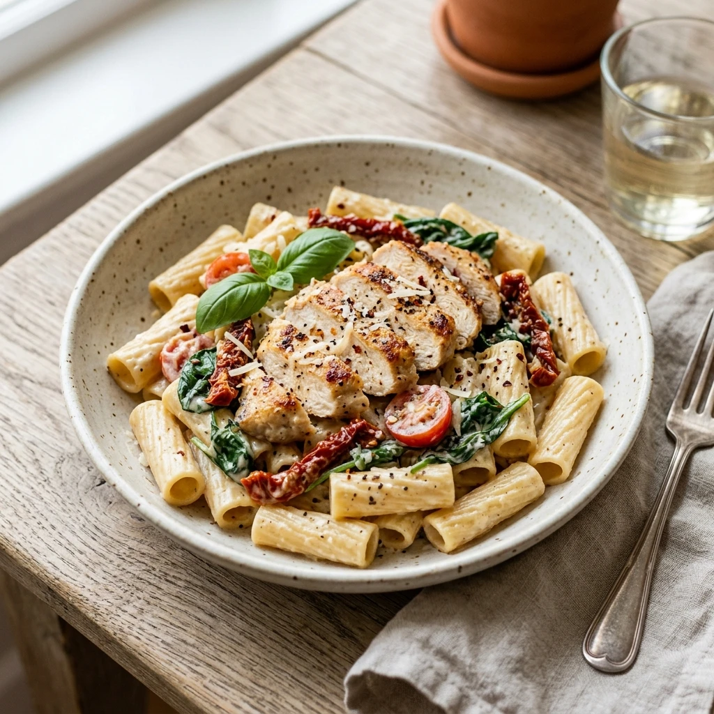 Creamy Chicken Pasta | Alfredo & Tuscan Chicken