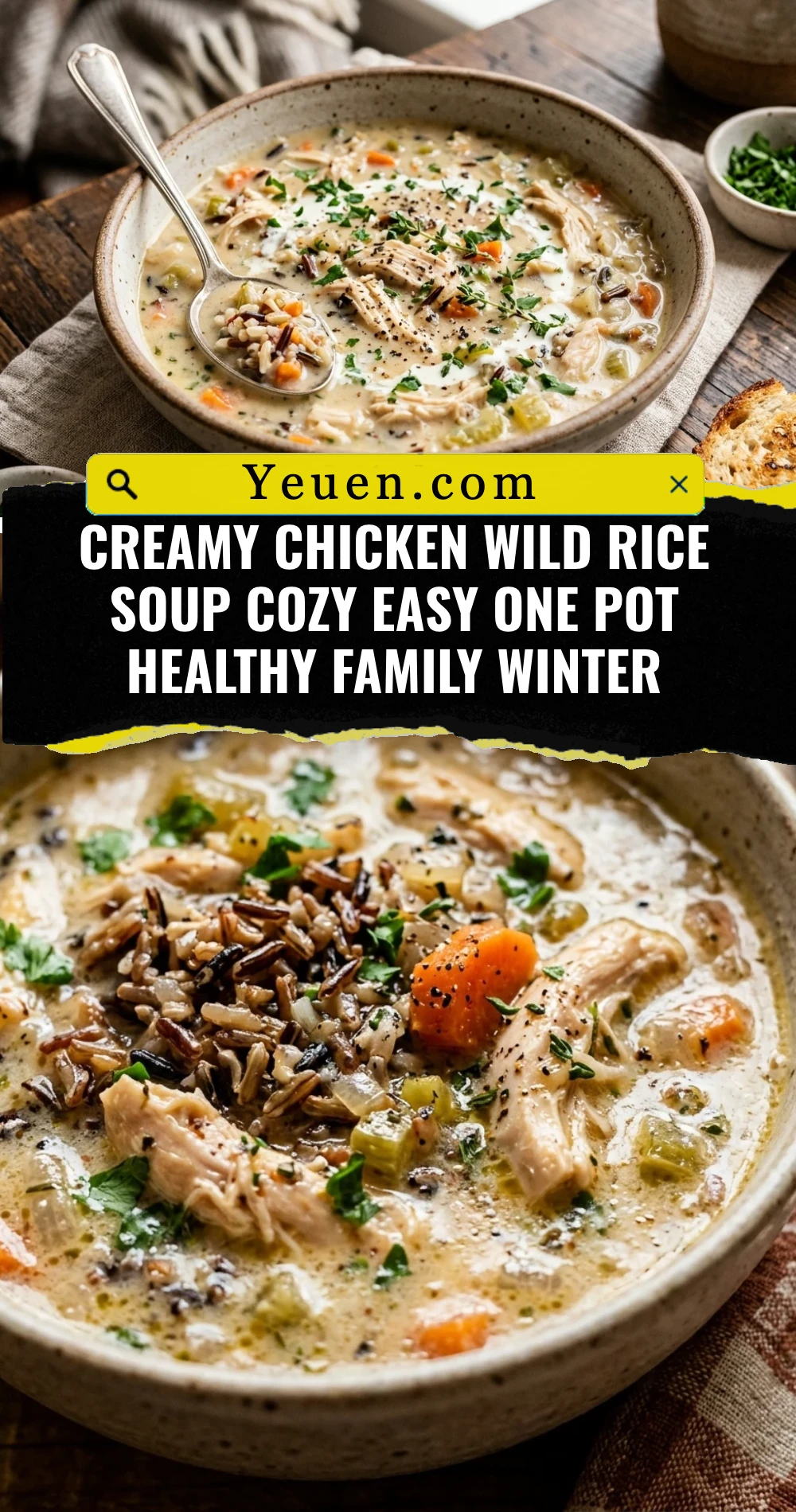 Creamy Chicken Wild Rice Soup Cozy Easy One Pot Healthy Family Winter