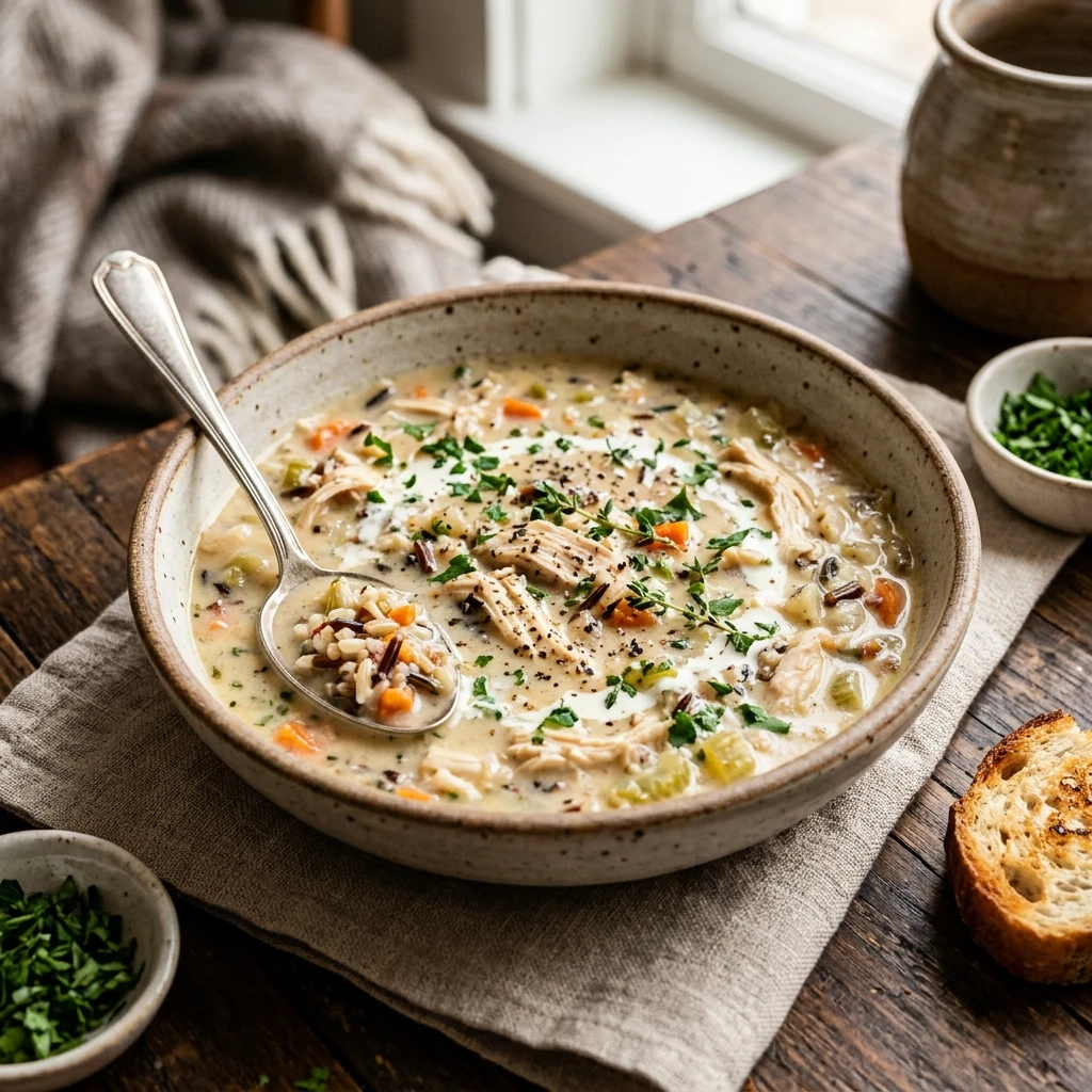 Creamy Chicken Wild Rice Soup Cozy Easy One Pot Healthy Family Winter