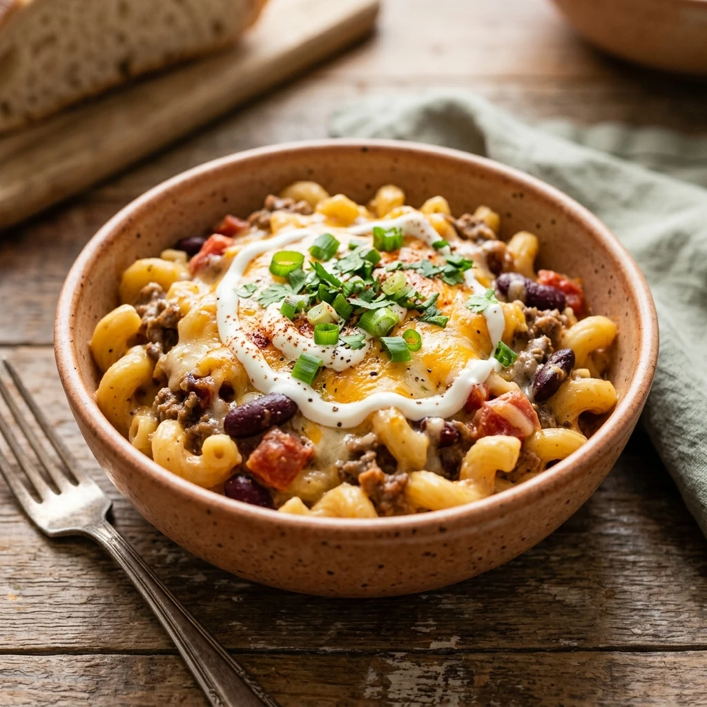Creamy Chili Mac And Cheese One-Pot Comfort