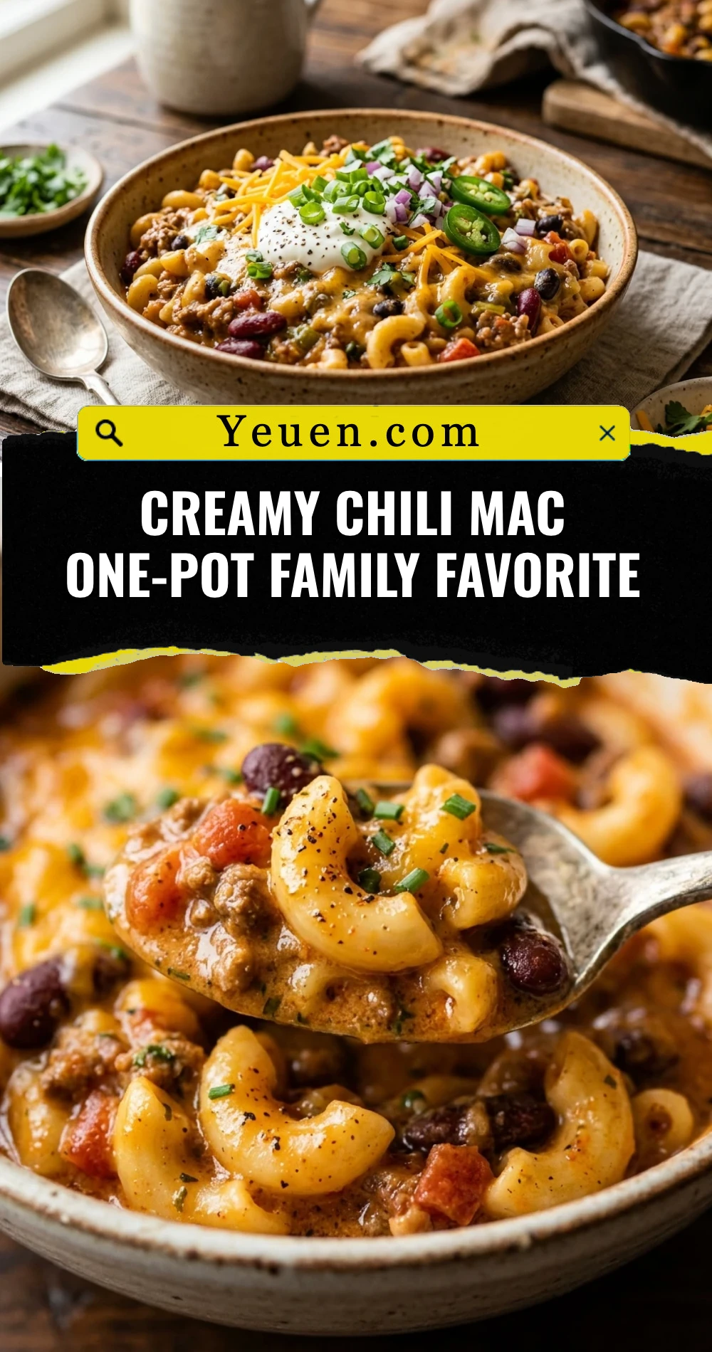 Creamy Chili Mac One-Pot Family Favorite