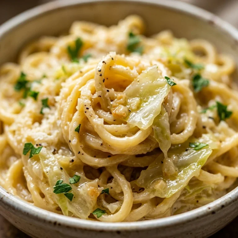Creamy Garlic Cabbage Noodles Budget