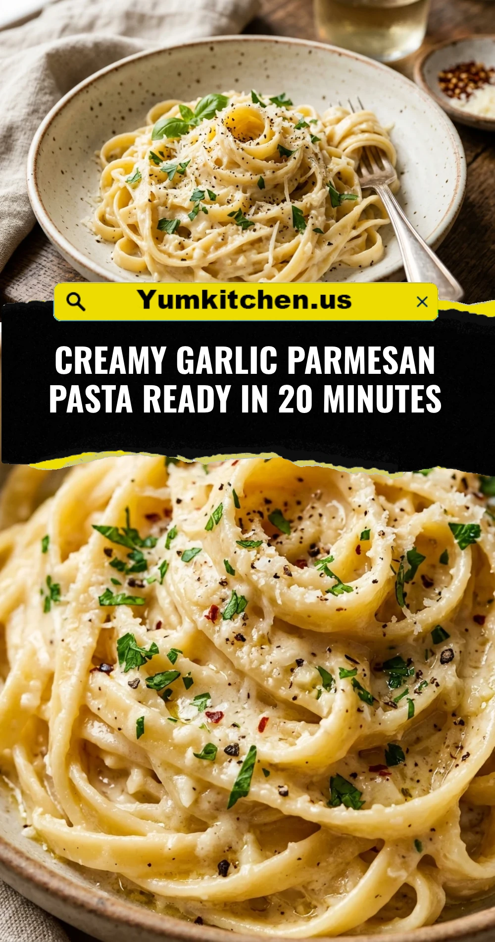 Creamy Garlic Parmesan Pasta Ready In 20 Minutes