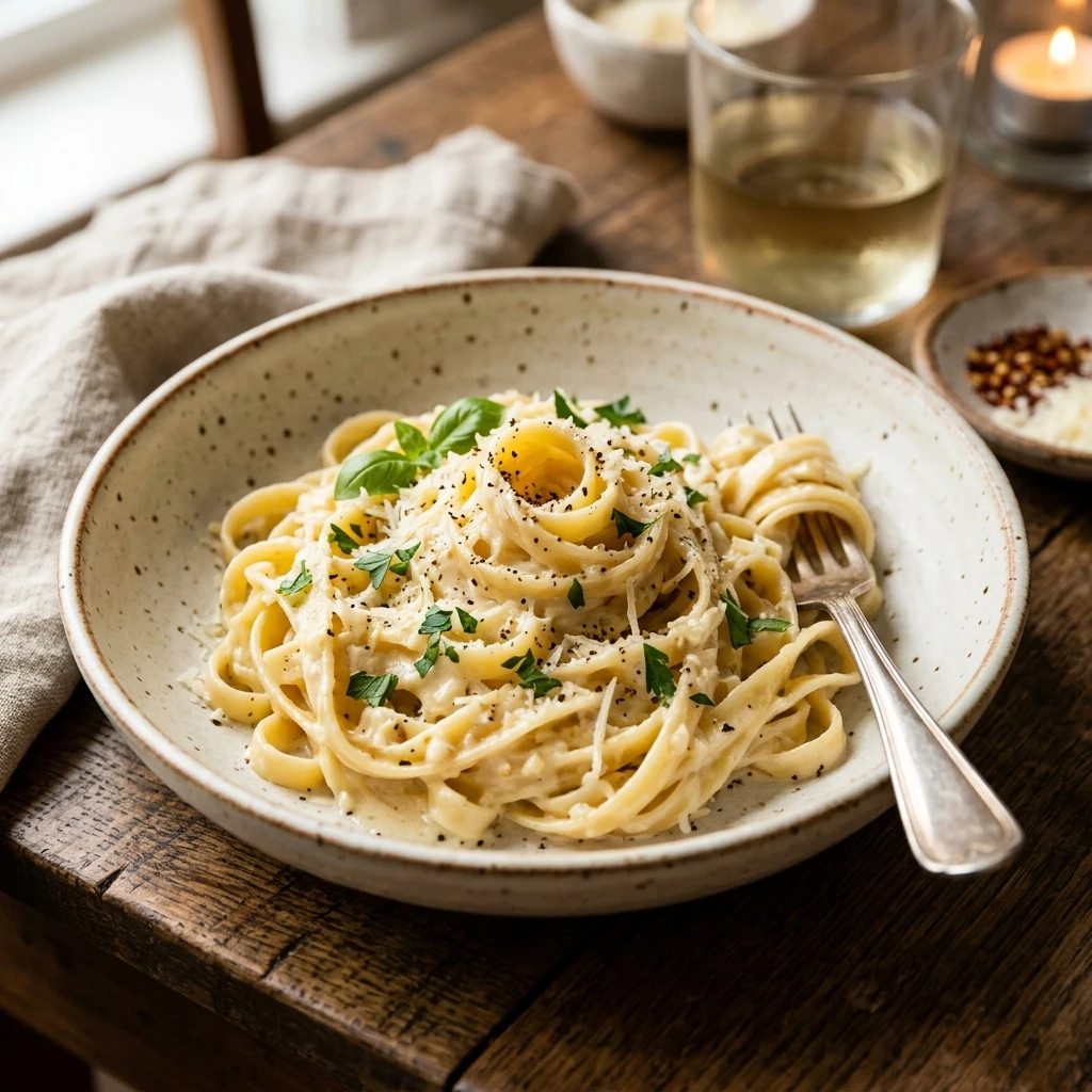 Creamy Garlic Parmesan Pasta Ready In 20 Minutes