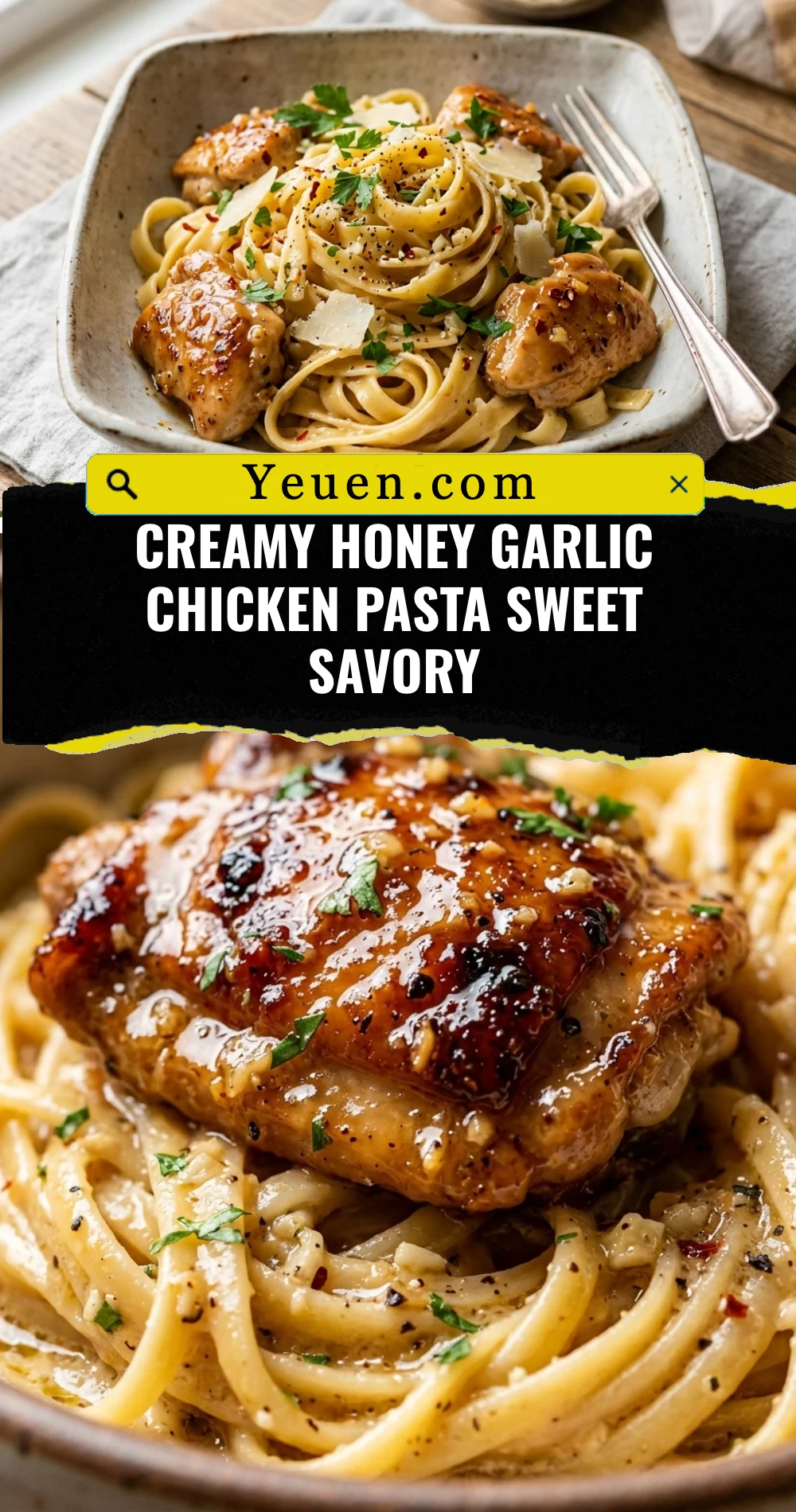 Creamy Honey Garlic Chicken Pasta Sweet Savory