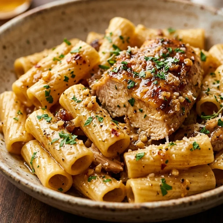 Creamy Honey Garlic Chicken Pasta Sweet & Savory