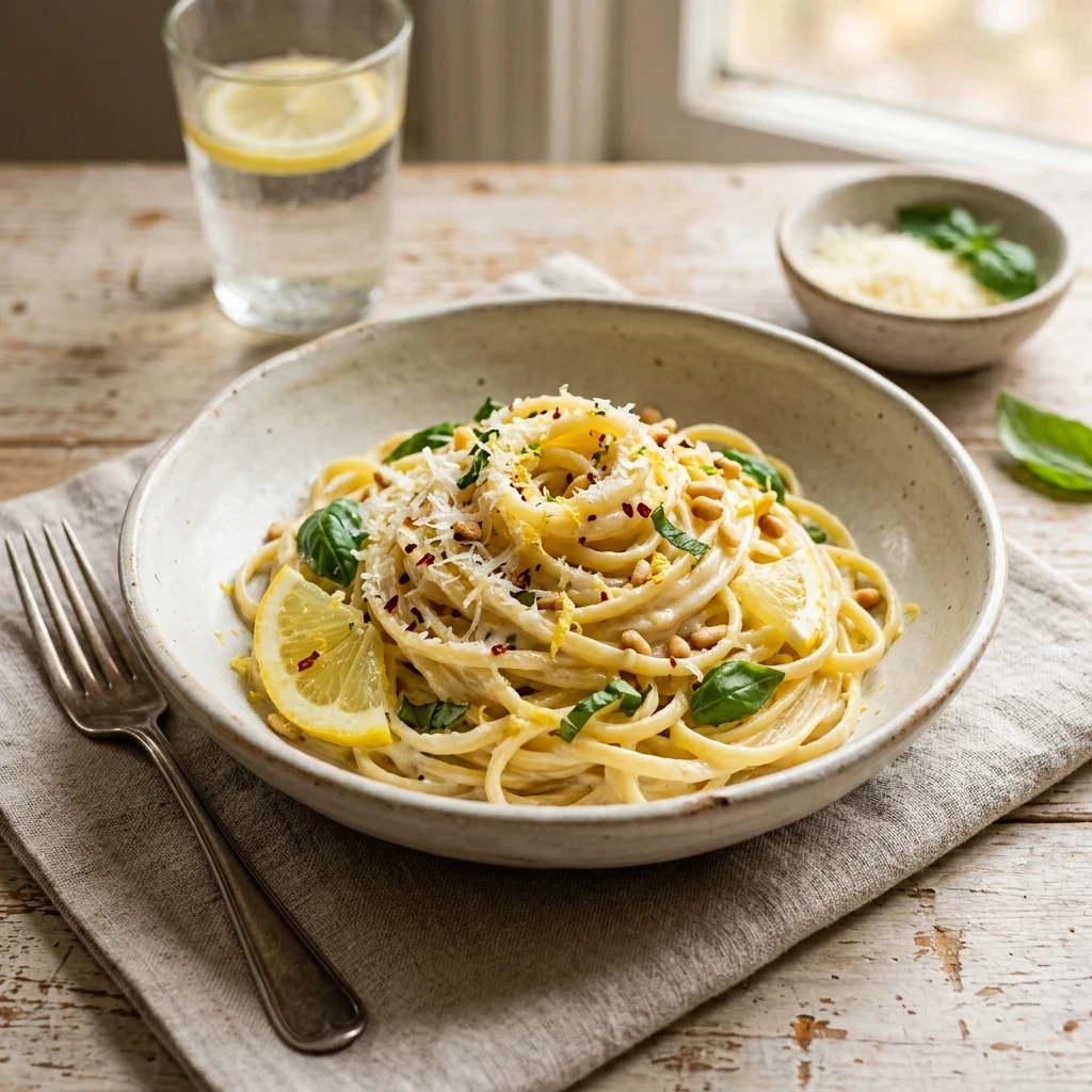 Creamy Lemon Ricotta Pasta 15 Minute Summer Dinner