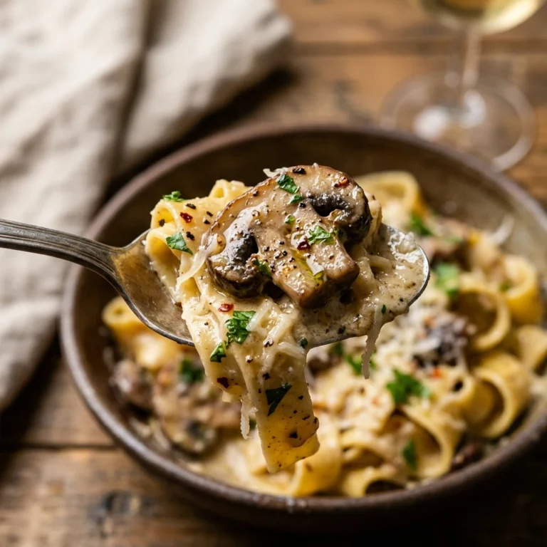 Creamy Mushroom Pasta Easy Dinner Cozy Italian Comfort Food One Pot