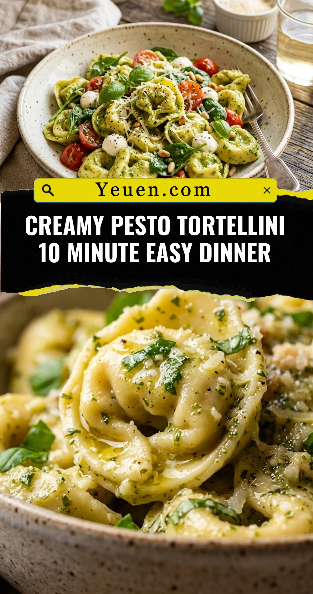 Creamy Pesto Tortellini 10 Minute Easy Dinner