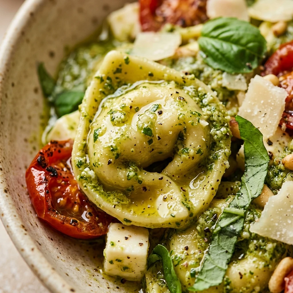 Creamy Pesto Tortellini Salad 10 Minute Side