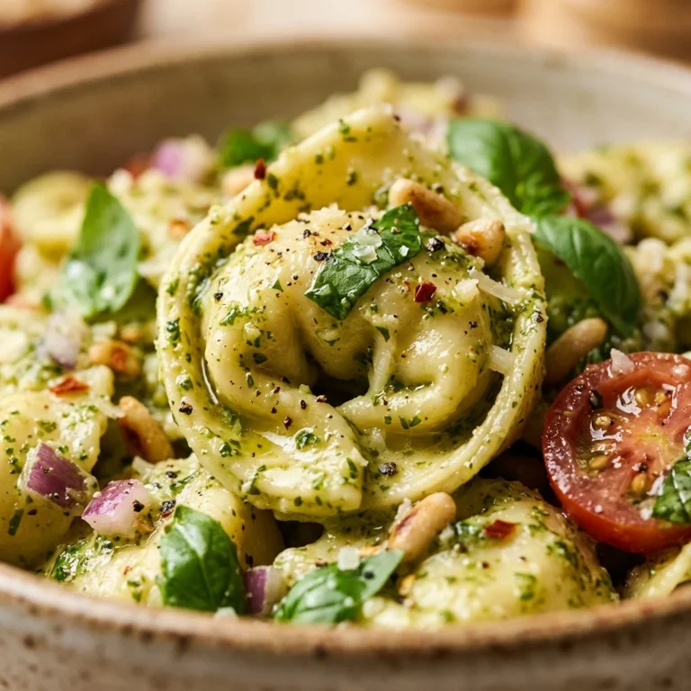 Creamy Pesto Tortellini Salad 10 Minute Side