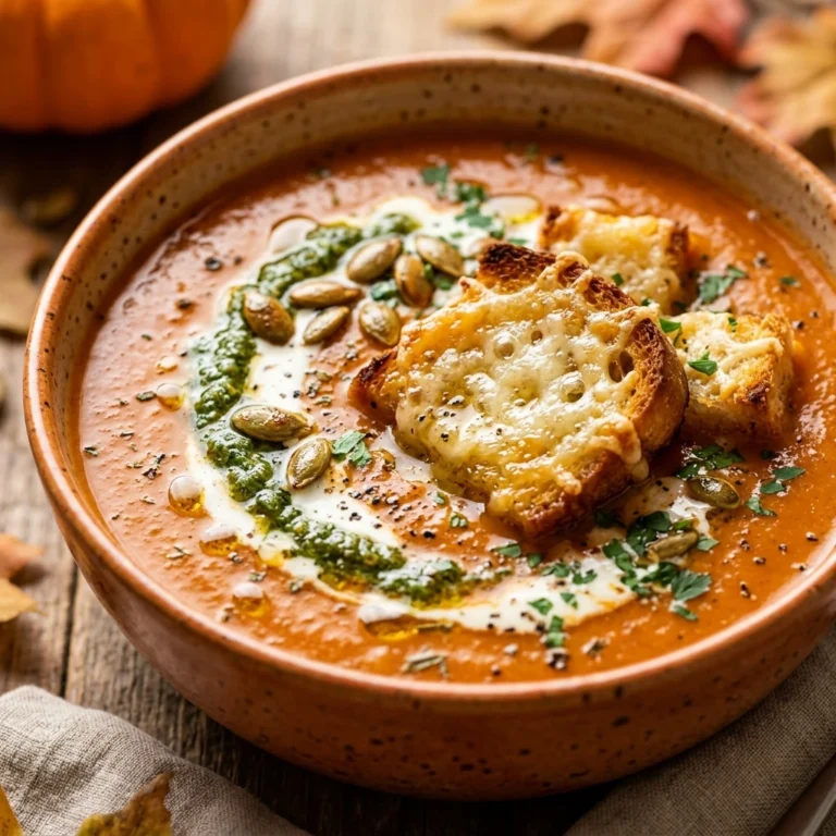Creamy Pumpkin And Tomato Soup With Grilled Cheese Fall