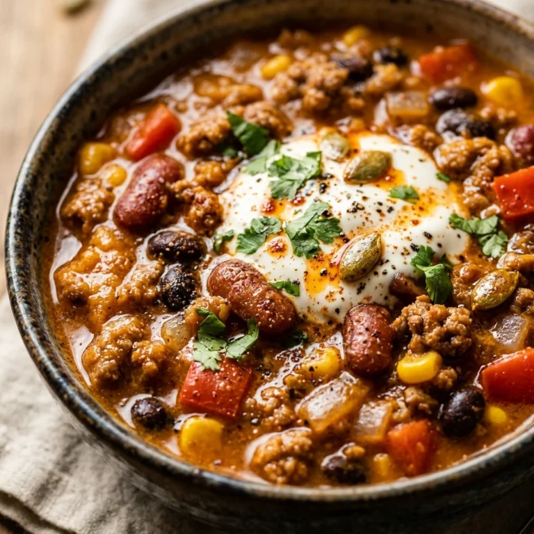 Creamy Pumpkin Chili Savory Fall Cozy Dinner Crockpot Easy