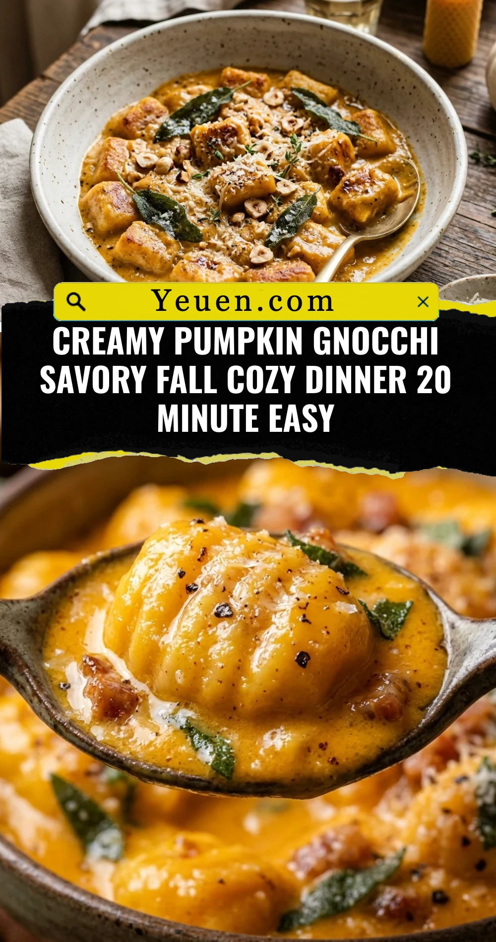 Creamy Pumpkin Gnocchi Savory Fall Cozy Dinner 20 Minute Easy