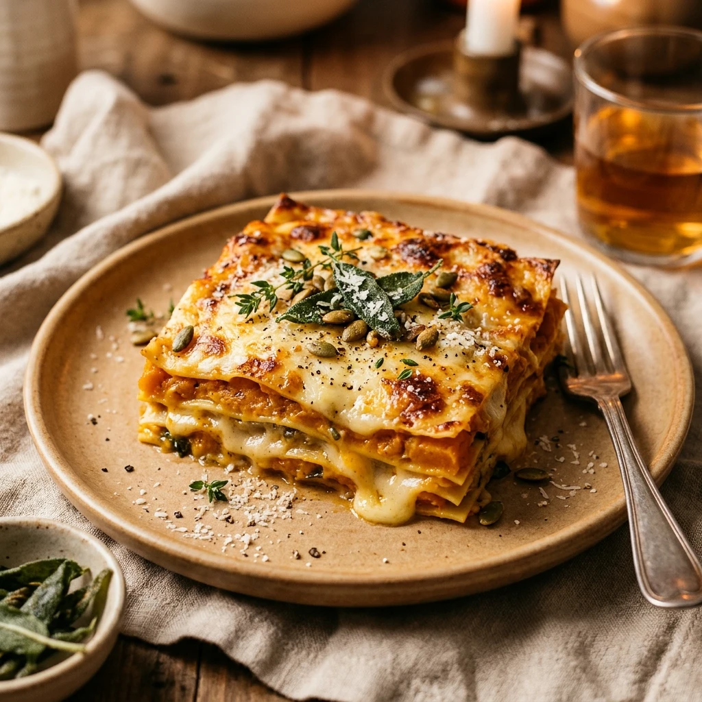 Creamy Pumpkin Lasagna Savory Fall Cozy Dinner Easy Cheesy