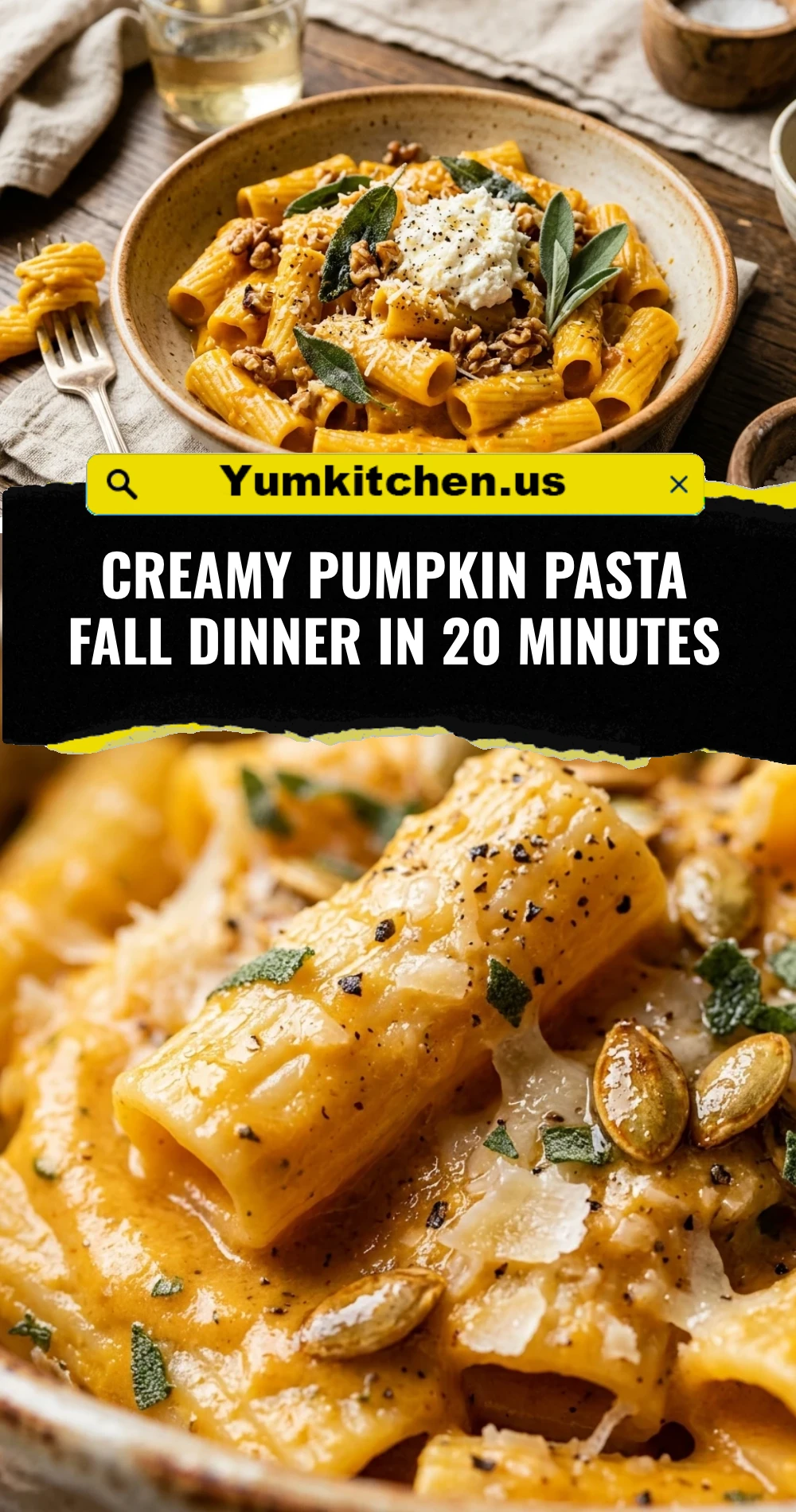 Creamy Pumpkin Pasta Fall Dinner In 20 Minutes
