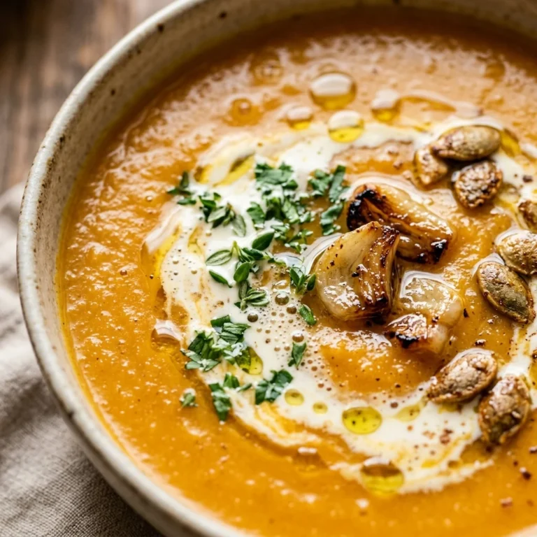 Creamy Pumpkin Soup With Roasted Garlic And Cream Cozy Fall