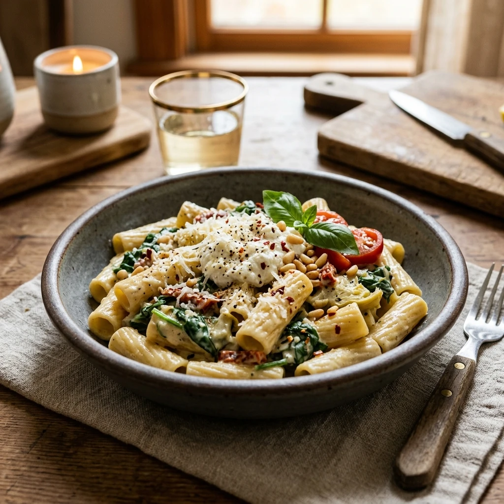 Creamy Spinach Artichoke Pasta Cozy Comfort
