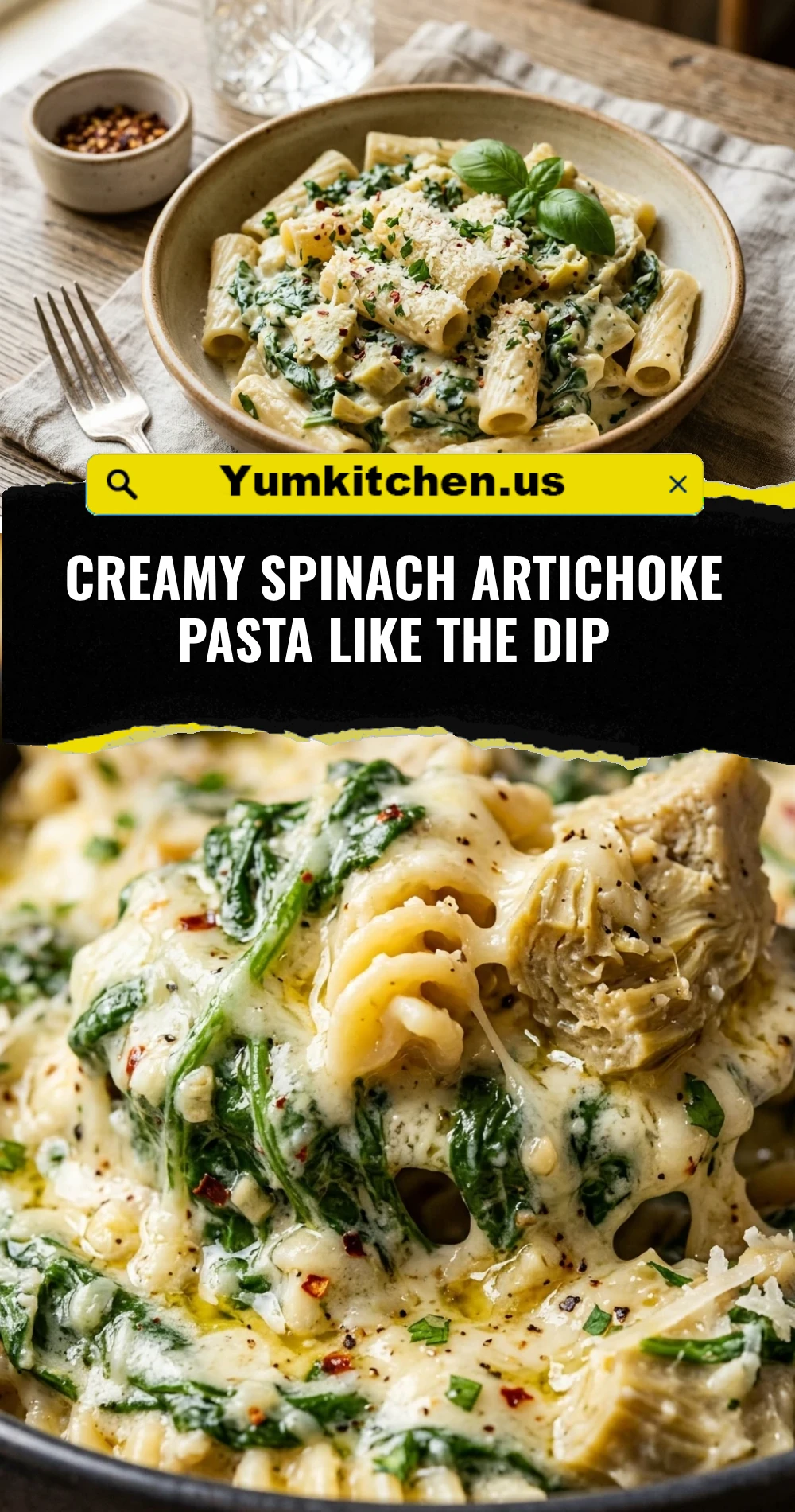 Creamy Spinach Artichoke Pasta Like The Dip