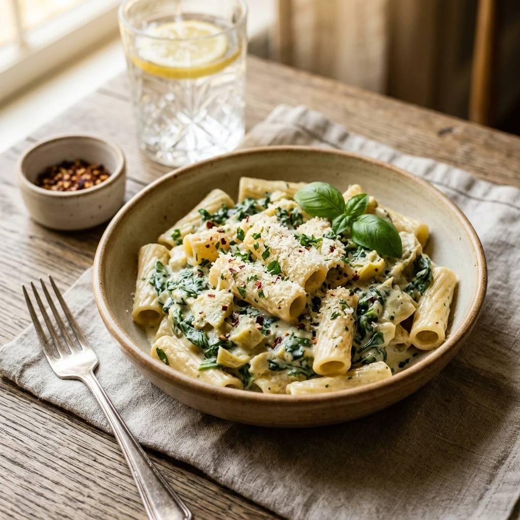 Creamy Spinach Artichoke Pasta Like The Dip