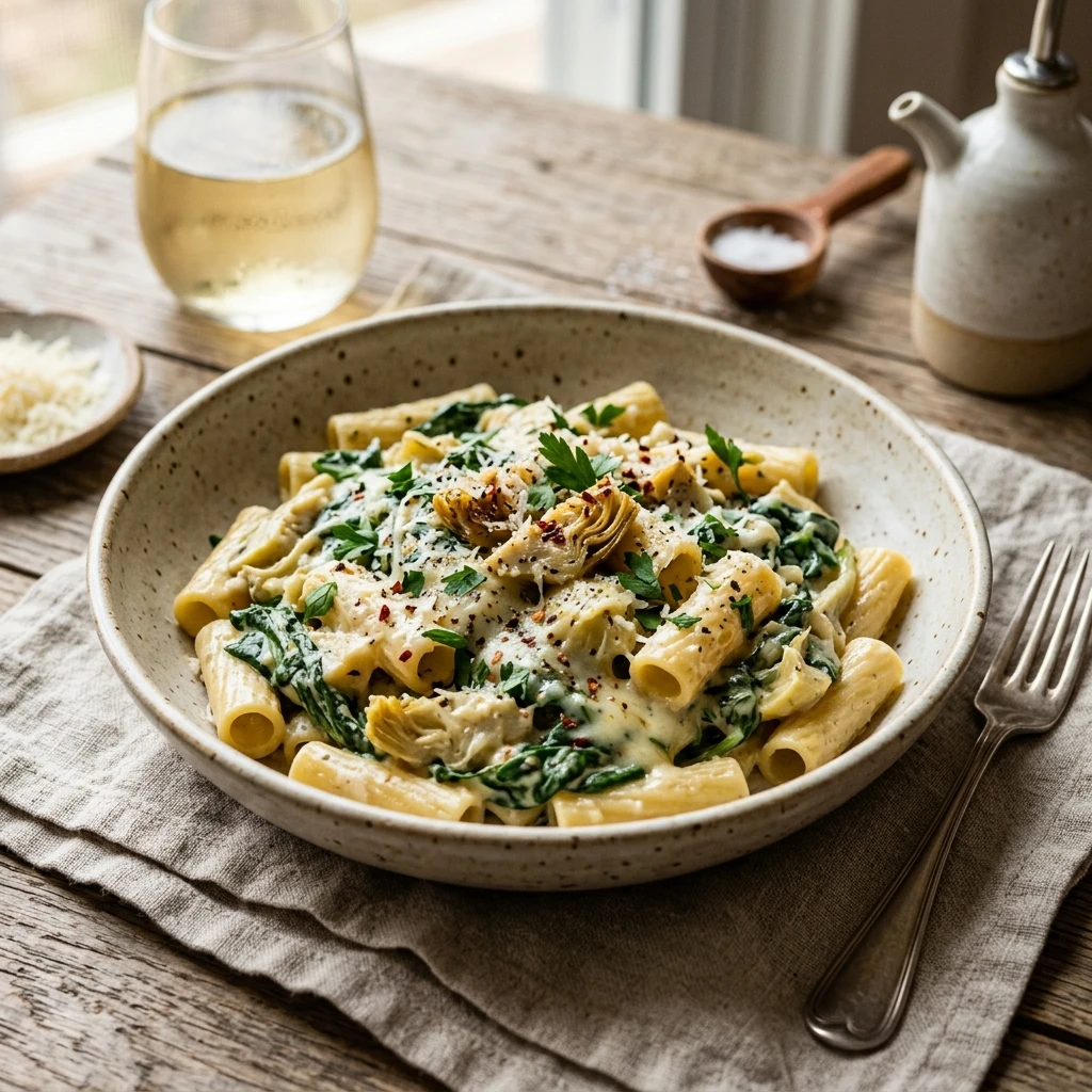 Creamy Spinach Artichoke Pasta Like The Dip