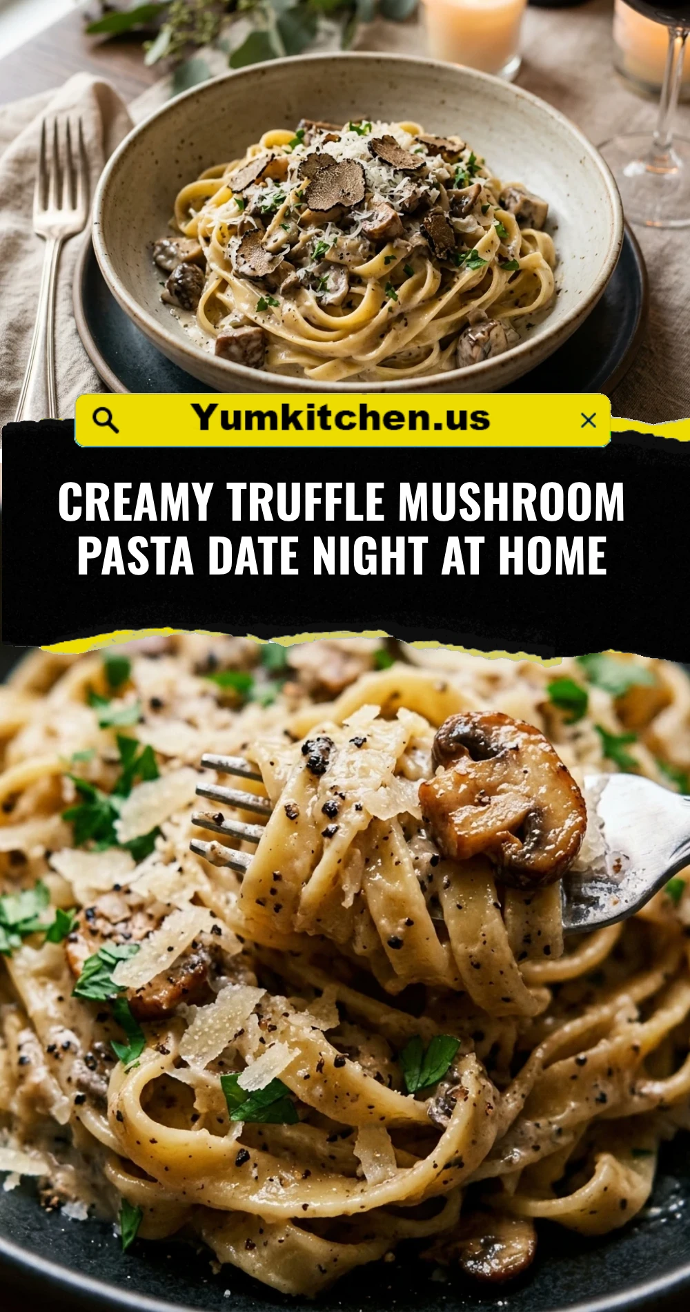 Creamy Truffle Mushroom Pasta Date Night At Home