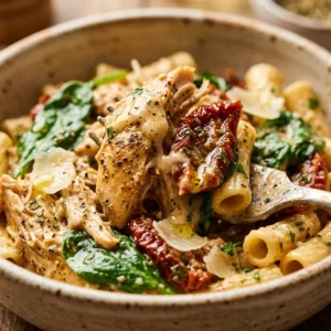Creamy Tuscan Chicken Pasta One-Pot 20 Minutes