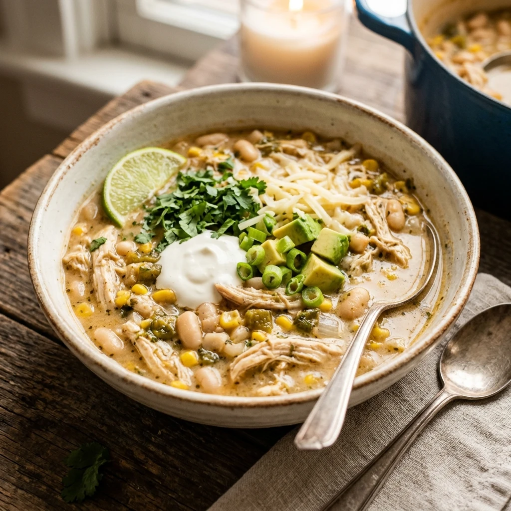Creamy White Chicken Chili Cozy Easy One Pot Healthy Family Winter