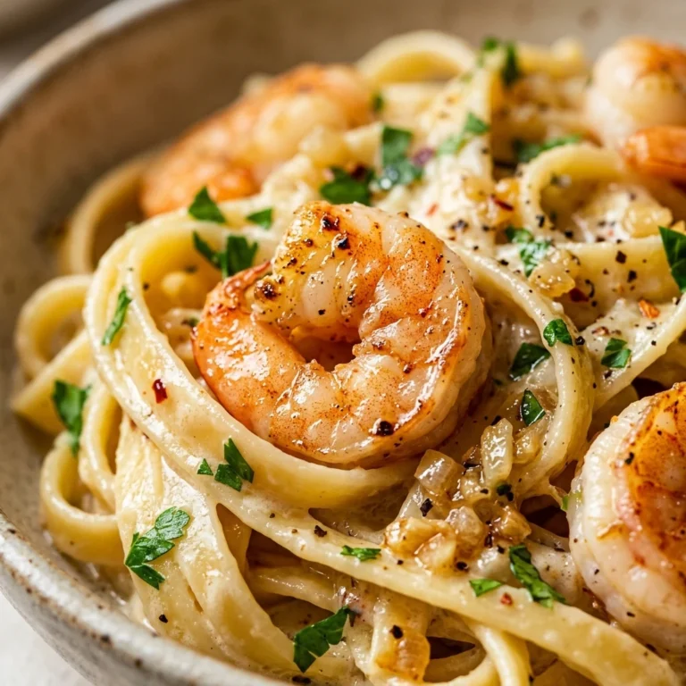 Creamy White Wine Pasta With Shrimp Garlic
