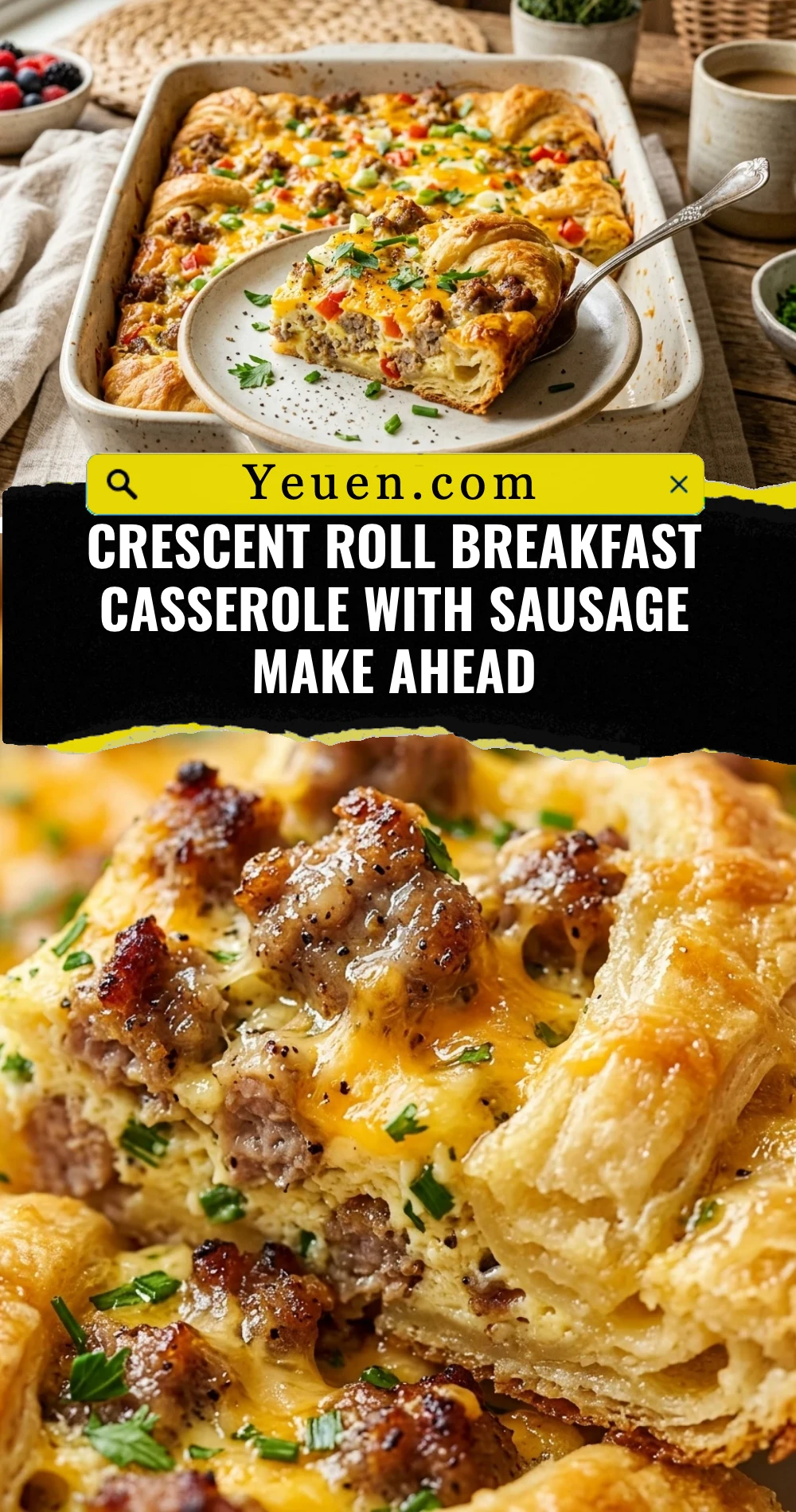 Crescent Roll Breakfast Casserole With Sausage Make Ahead