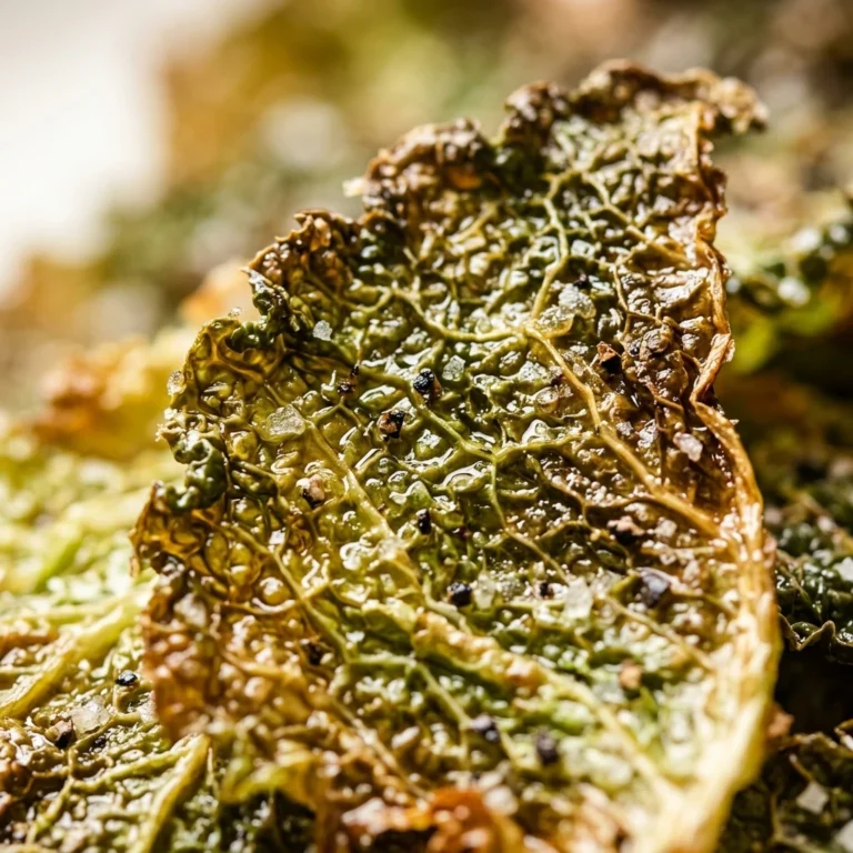 Crispy Cabbage Chips Healthy Snack 3 Ingredient
