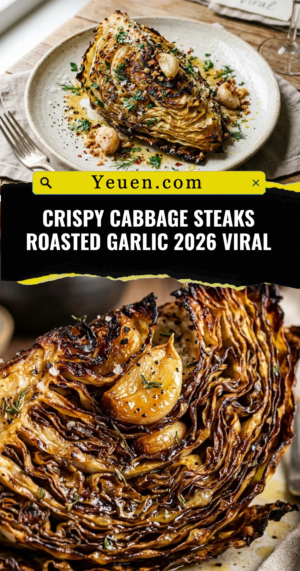 Crispy Cabbage Steaks Roasted Garlic 2026 Viral