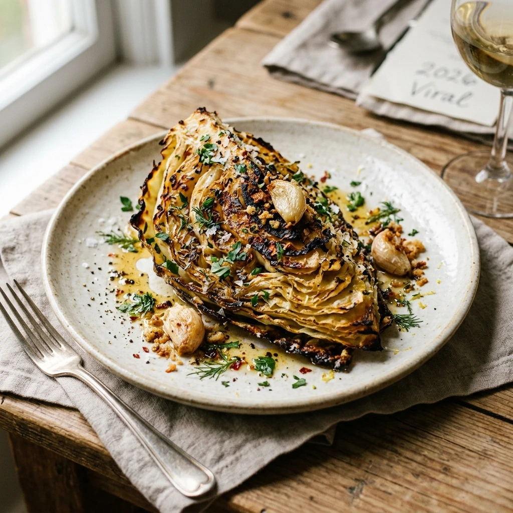 Crispy Cabbage Steaks Roasted Garlic 2026 Viral