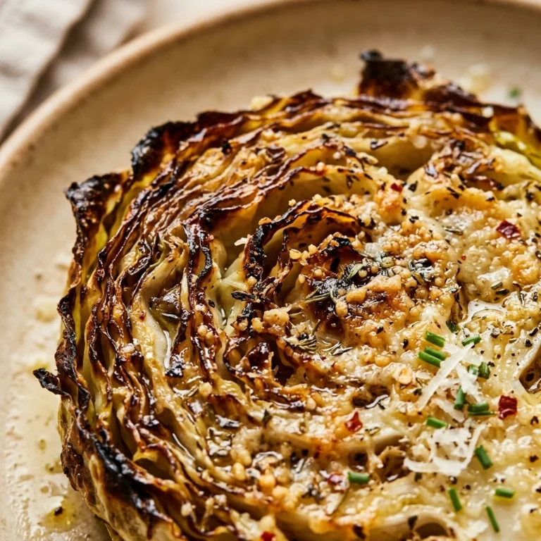 Crispy Cabbage Steaks With Parmesan