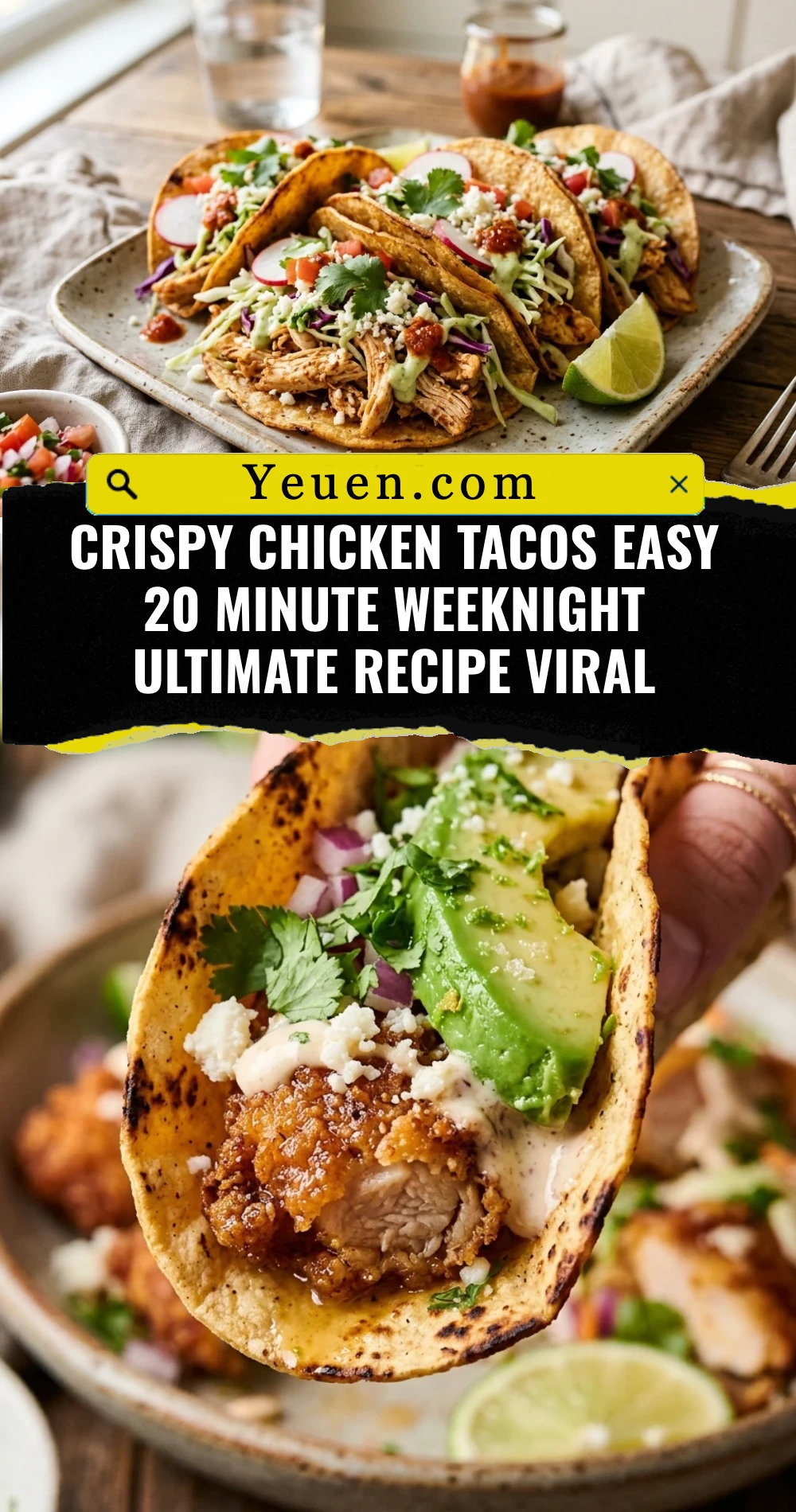 Crispy Chicken Tacos Easy 20 Minute Weeknight Ultimate Recipe Viral