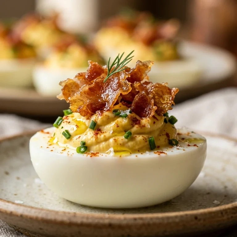 Crispy Prosciutto Deviled Eggs