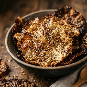 Crispy Sesame Cabbage Chips Asian Style