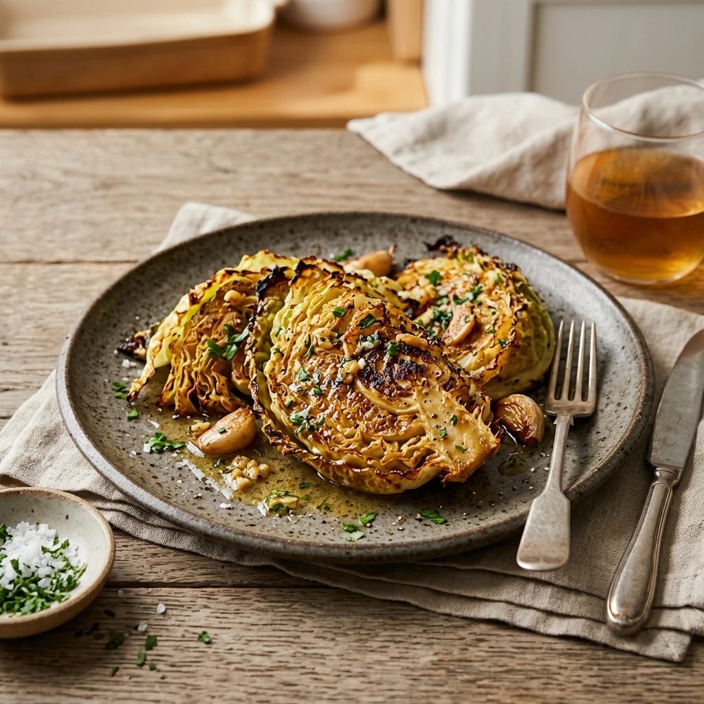 Crispy Smashed Cabbage With Garlic Butter Viral