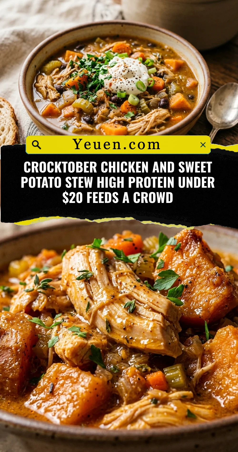 Crocktober Chicken And Sweet Potato Stew High Protein Under $20 Feeds A Crowd